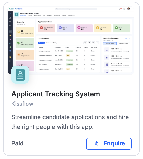 Provisional app enquiry form asking for team size and desired features