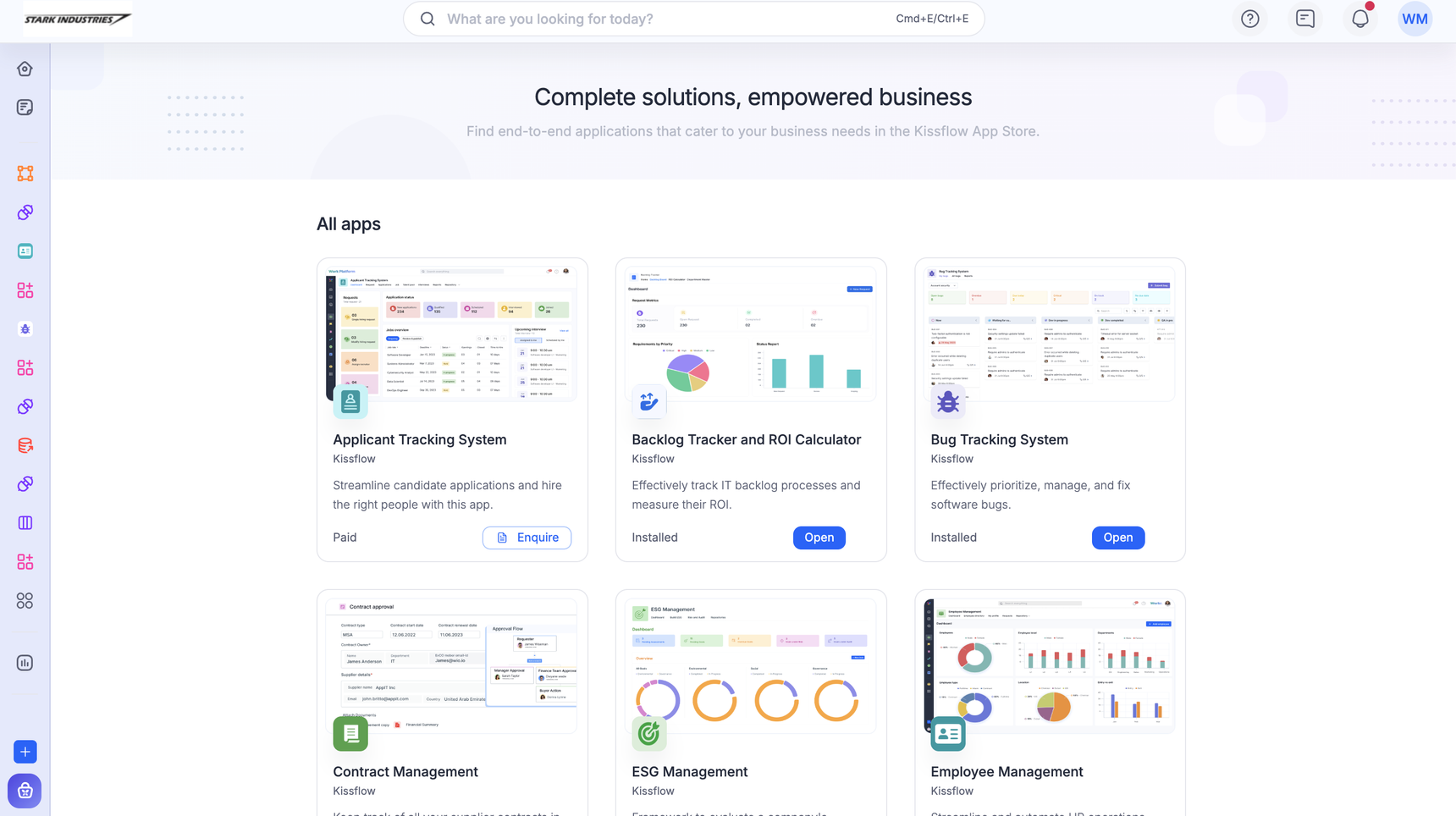 App Store home page showing both installable and provisional apps