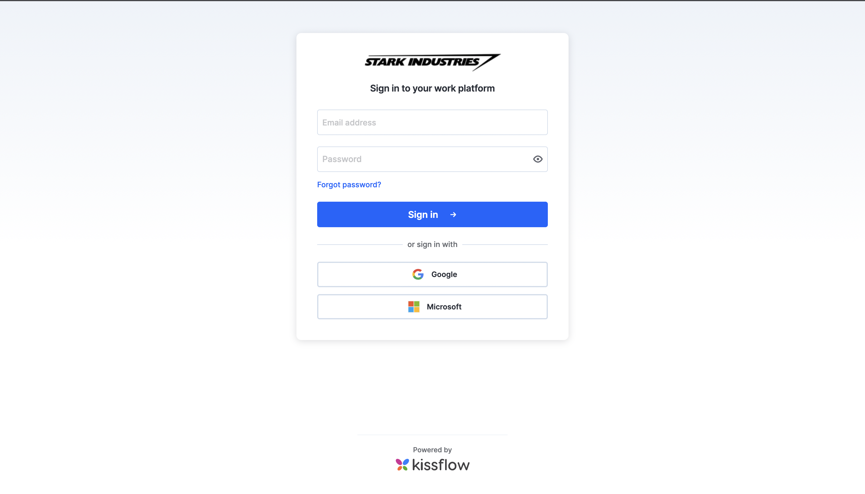 SAML configuration form with IdP URL, sign-out URL, and security key fields