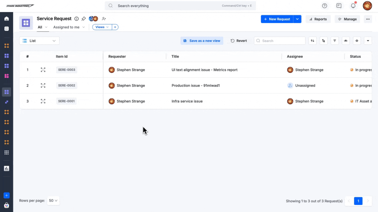 Animation of selecting multiple items in the list layout and updating them with bulk actions